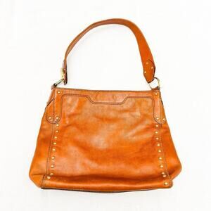 Michael Kors Leather Brown Handbag Studded Hobo